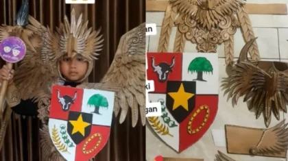 Ibu Viral Ciptakan Kostum Garuda Menakjubkan untuk Anak, Bikin Takjub