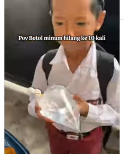 Botol Hilang 10 Kali, Ibu Kreatif Pakai Plastik untuk Bekal Air Anak
