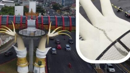 JPO Siger Milenial Utuh, Bukan Retak Tapi Lumut