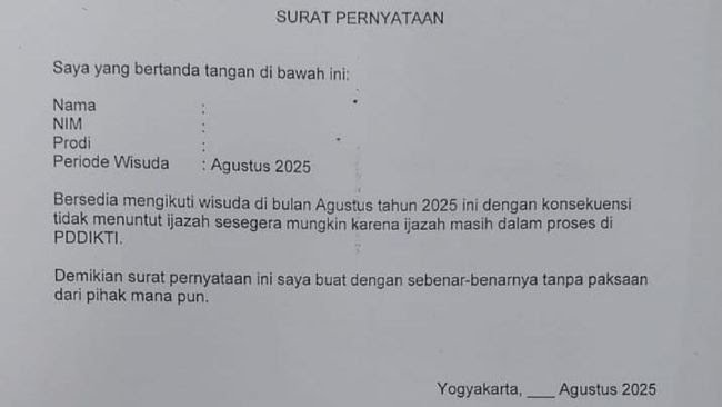 Calon wisudawan dilarang protes ijazah telat