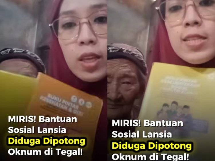 Viral Dugaan Oknum Potong Bansos Lansia Rp100 Ribu di Tegal: Uang Buat Beli Barang Mewah!