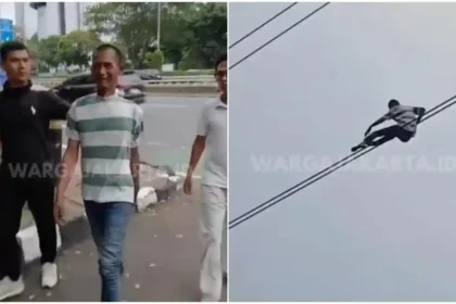 Pria Nekat Bergelantungan di Kabel SUTET Jaksel: Motif Cari Ongkos Pulang Kampung